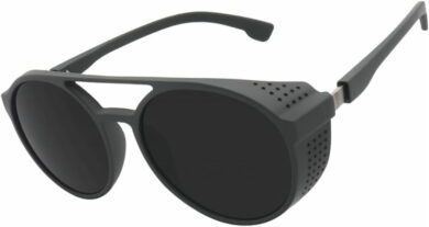 Óculos de Sol Redondo Steampunk Retrô Vintage Premium Proteção UV400 em Acetato Italiano Estilo Clássico Moderno Unissex Masculino Feminino - Modelo Floripa
