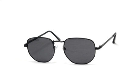 Óculos De Sol Hexagonal Unissex Com Proteção Uv-400 Acompanha Estojo Ho