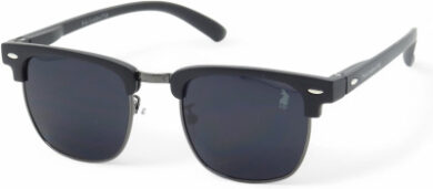 Óculos de Sol Polo London Club Estilo Club Master Quadrado com Lentes Fume Preto, Case ECO, Unissex