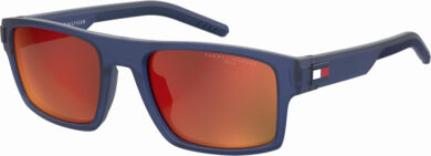 Tommy Hilfiger TH 1977/S Óculos de Sol Masculino Azul Fosco/Laranja 55/20/140